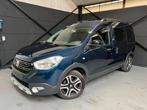 Dacia Dokker Stepway 1.2i, bj2018, 55.000km, Keuring VVK, Auto's, Stof, Blauw, Bedrijf, 5 deurs