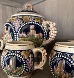 Vintage keramische punch pot met 6 tassen, Enlèvement ou Envoi