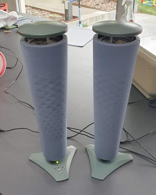Enceintes Samsung pour ordinateur, Audio, Tv en Foto, Luidsprekerboxen, Gebruikt, Front, Rear of Stereo speakers, Overige merken
