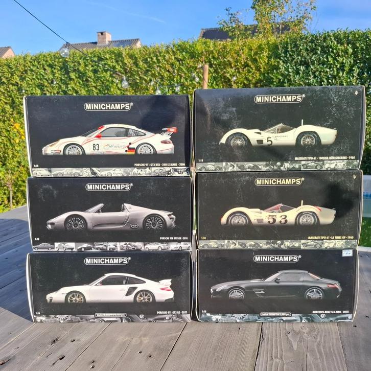 6 x 1/18 Minichamps Models, Hobby en Vrije tijd, Modelauto's | 1:18, Nieuw, Auto, MiniChamps, Ophalen of Verzenden