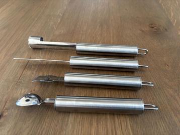 Alpina Fruitsnijset van 4 stuks, Huis en Inrichting, Nieuw, Ophalen of Verzenden, Bestekset, Inox of Chroom