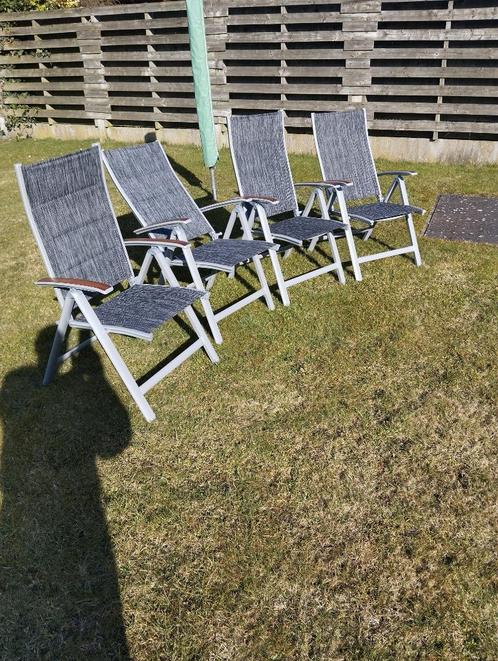 Splinternieuw tuinstoelen.   (4 stuks), Tuin en Terras, Tuinstoelen, Nieuw, Aluminium, Inklapbaar, Verstelbaar, Ophalen