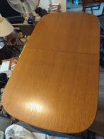 Houten tafel met verlengstuk en 4 stoelen, Huis en Inrichting, Tafels | Eettafels, Ophalen, 50 tot 100 cm, Zo goed als nieuw, Vijf personen of meer