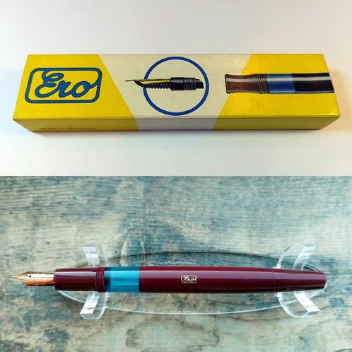ERO pen - Bordeauxkleur - Gouden penpunt - Vintage, Verzamelen, Pennenverzamelingen, Nieuw, Vulpen, Overige merken, Met doosje