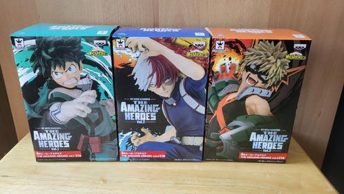 Lot figurines My Hero Academia – The Amazing Heroes (1 à 3), Collections, Statues & Figurines, Comme neuf, Humain, Enlèvement
