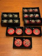 Luxe kerstballen set (15 ballen) – rood & goud (glas), Diversen, Ophalen, Zo goed als nieuw