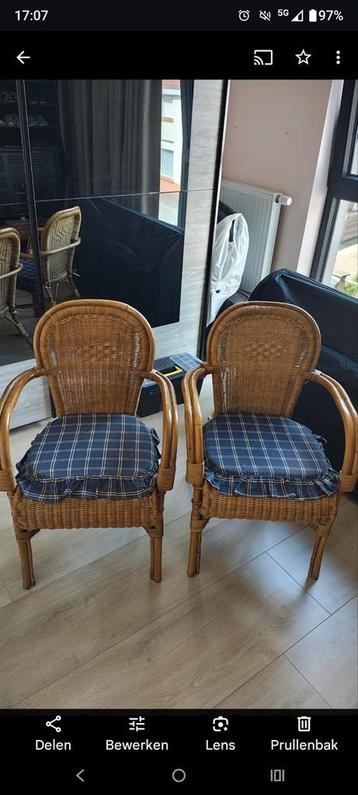 2 rotan stoelen - afhalen in Ertvelde of Zelzate, Enlèvement
