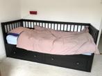 Zwarte slaapbank Hemnes Ikea, Huis en Inrichting, Ophalen, Gebruikt, Eenpersoons, Zwart