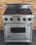 🔥Luxe Fornuis Viking 76 cm rvs 4 pits 1 GASOVEN, 60 cm of meer, Zo goed als nieuw, Energieklasse A of zuiniger, Gas