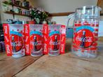 Vintage setje glazen + kan coca cola, Ophalen, Nieuw