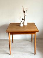 Vintage Deense tafel vierkant uitschuifbaar jaren 60, Huis en Inrichting, Ophalen, Zo goed als nieuw, Vierkant, Vintage Deens