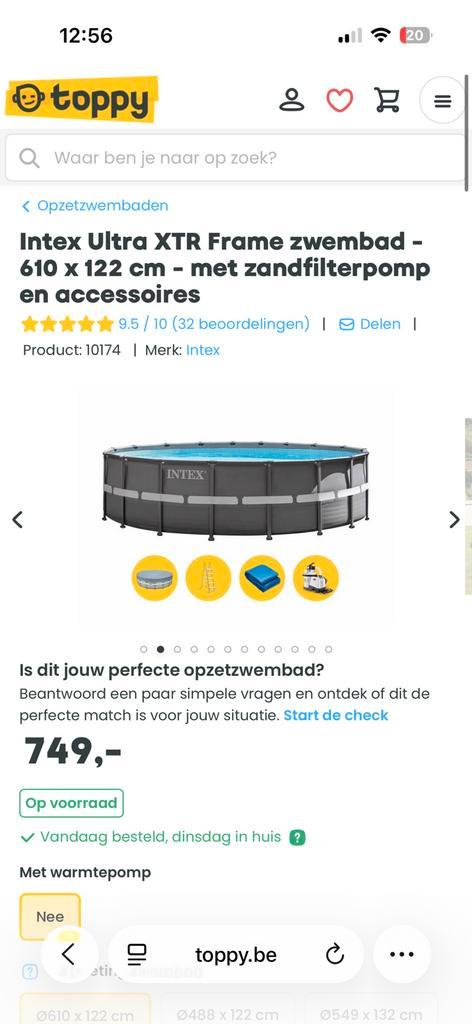 Intex rond zwembad 610x122cm zo goed als nieuw, Tuin en Terras, Zwembaden, Zo goed als nieuw, Rond, Ophalen