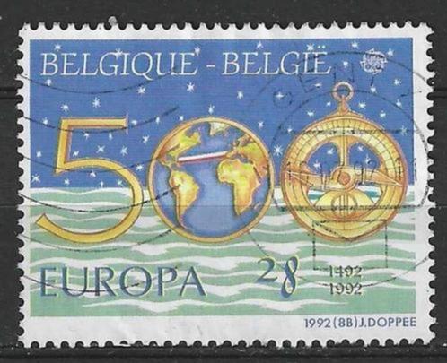 Belgie 1992 - Yvert/OBP 2455 - Europa - Columbus (ST), Timbres & Monnaies, Timbres | Europe | Belgique, Affranchi, Europe, Envoi