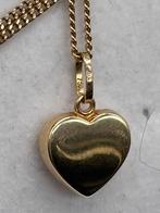 18kt gouden ketting met gouden hart, Handtassen en Accessoires, Ophalen, Zo goed als nieuw, Goud