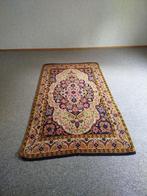 Prachtig hoogpolig retro '70 Smyrna tapijt "oosters patroon", Rood, Gebruikt, 100 tot 150 cm, Seventies