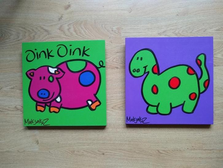 nieuw - schilderijtjes Makjakz desigNZ - New Zealand made, Kinderen en Baby's, Kinderkamer | Inrichting en Decoratie, Nieuw, Wanddecoratie