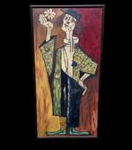 Schilderij CLOWN. Gesign. Meunier., Antiek en Kunst, Ophalen of Verzenden
