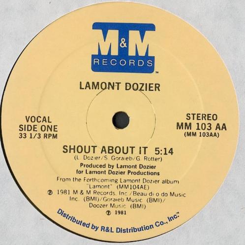 Lamont Dozier - Shout About It (12") maxi, CD & DVD, Vinyles | R&B & Soul, Utilisé, R&B, 1980 à 2000, 12 pouces, Enlèvement ou Envoi