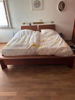 Bed 180cmx200cm (massief Mahonie) + lattenbodem 2x90cmx200cm, Brun, 180 cm, 200 cm, Bois