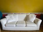 Witte zetel ikea, Huis en Inrichting, Ophalen, Driepersoons, Zo goed als nieuw, Rechte bank