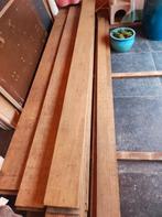 50 m2 lames en bois exotique vieilli, Jardin & Terrasse, Enlèvement, Utilisé, Planches