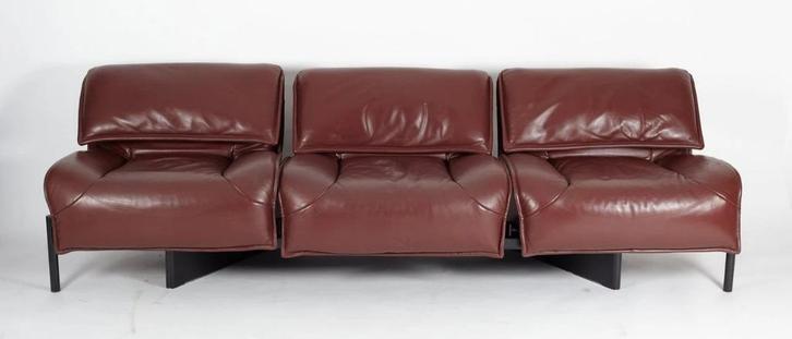 canapé cassina veranda 3 places Vicco Magistretti, Huis en Inrichting, Zetels | Zetels, Gebruikt, Rechte bank, Driepersoons, Hout