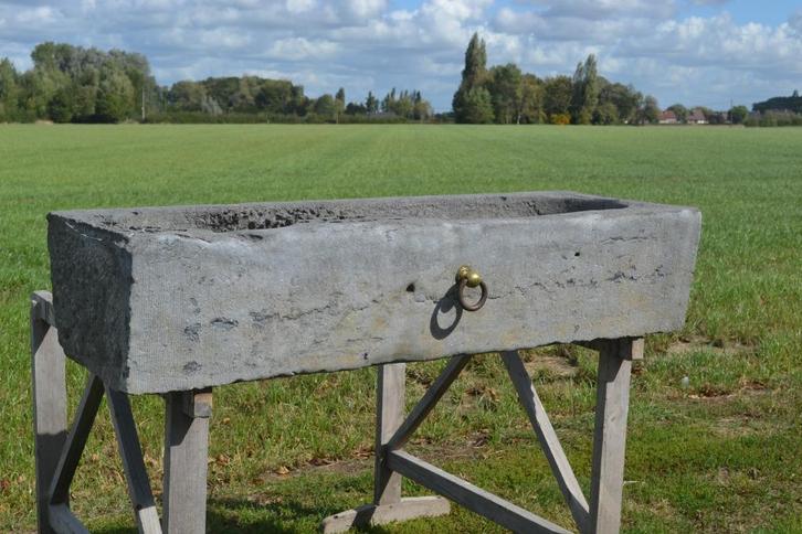 antieke geleefde arduinen paardentrog, Tuin en Terras, Bloembakken en Plantenbakken, Gebruikt, Steen, Ophalen