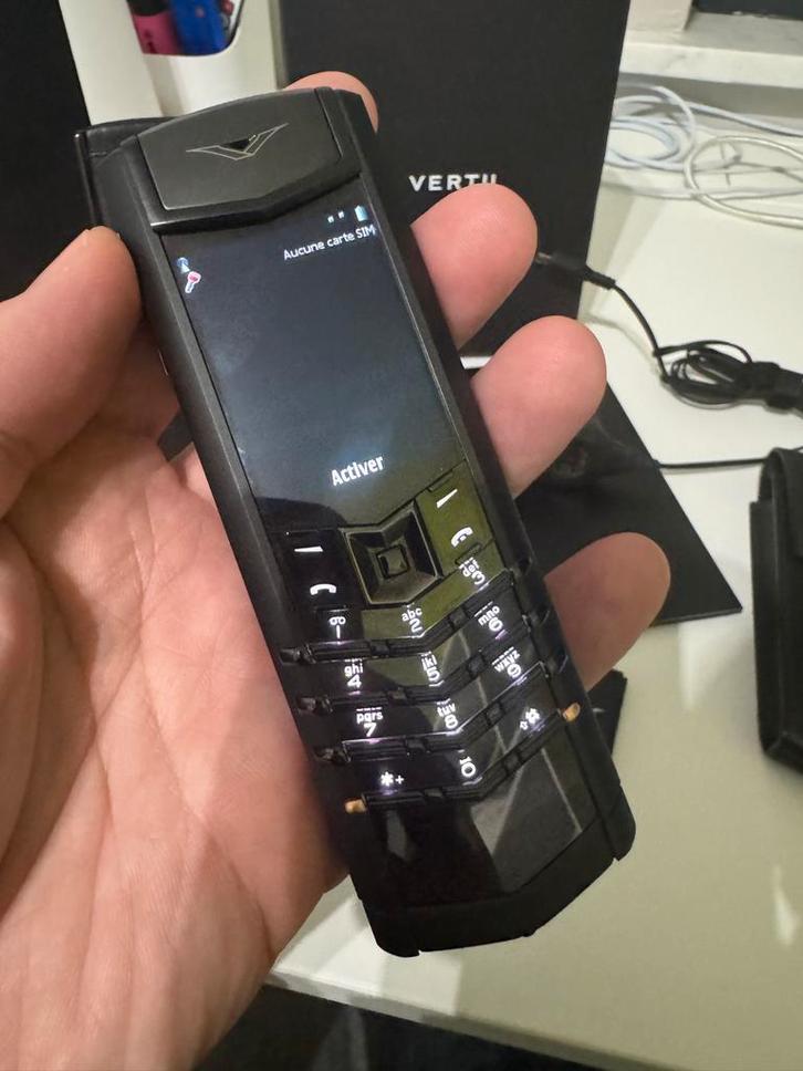 Vertu Signature S Zwart keramiek en leer, Telecommunicatie, Mobiele telefoons | Overige merken, Zo goed als nieuw, Zonder abonnement