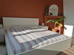 Queensized bed, Malm, Ikea, Ophalen, Gebruikt, Wit, 180 cm