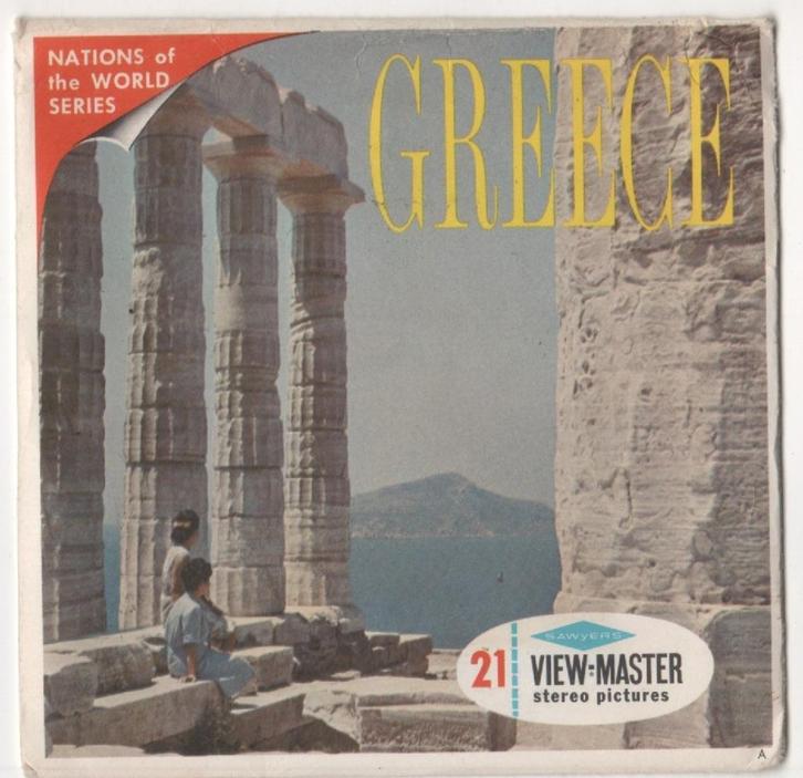 View-master Greece B 205 Boekje in het Engels, Antiek en Kunst, Antiek | Speelgoed, Ophalen of Verzenden