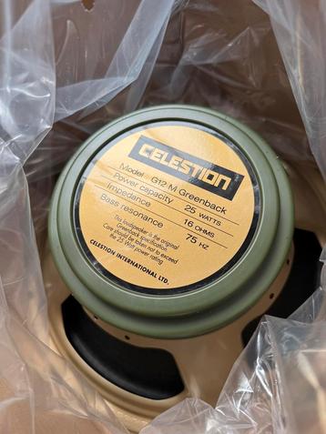 Celestion G12M Greenback 12" — 25W/16 Ohm (T1221A) beschikbaar voor biedingen