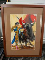 Schilderij "Toreador" gesigneerd op doek in mooie kader, Enlèvement