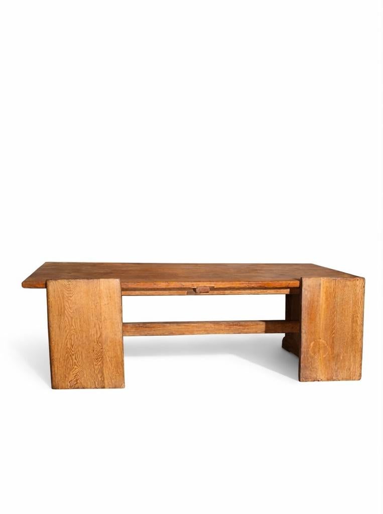 Table ancienne en bois massif — 2 m + 2 rallonges, Maison & Meubles, Tables | Tables à manger, Utilisé, Enlèvement