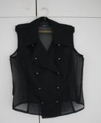 Feestelijke, zwarte, zijden blouse  - maat 40 - Merk: Crisca, Vêtements | Femmes, Habits de circonstance, Crisca by Nic Janik