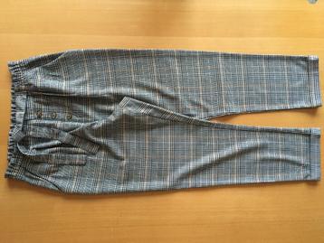 H&M soepele geruite broek met omslag - maat S (158 cm) beschikbaar voor biedingen