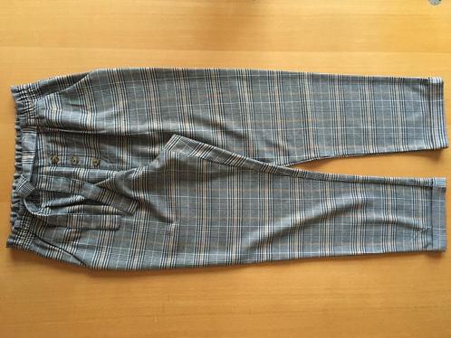 H&M soepele geruite broek met omslag - maat S (158 cm), Kleding | Dames, Broeken en Pantalons, Zo goed als nieuw, Maat 36 (S)
