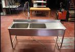 SPOELBAK ROESTVRIJ STAAL + TAFEL, Zakelijke goederen, Ophalen of Verzenden, Gebruikt, Inox Meubilair