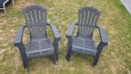 2 plastic tuinstoelen, Ophalen, Gebruikt, Plastic, Stapelbaar