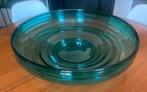 eendenblauwe glazen beker/middenstuk, Ophalen, Zo goed als nieuw, Glas