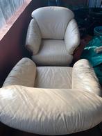 Deux fauteuils cuir à nettoyer mais très confortables, Maison & Meubles, Utilisé, Cuir