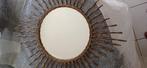 Mirroir soleil métal, couleur or, Antiquités & Art, Enlèvement, Rond, 50 à 100 cm, Moins de 100 cm