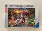 Ravensburger puzzel Verstopte tijgers  - 3000 stukjes, Hobby en Vrije tijd, Ophalen of Verzenden, Meer dan 1500 stukjes, Zo goed als nieuw