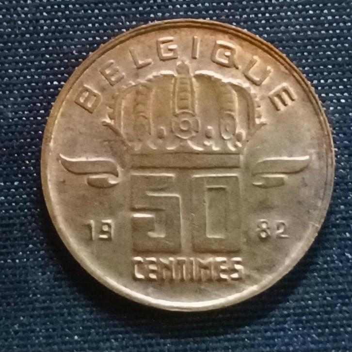 50 cent 1982 FR (groot hoofd) - Boudewijn I, Postzegels en Munten, Munten | België, Losse munt, Verzenden