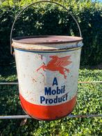 MOBIL OIL olieblik / olievat 20 liter, Verzamelen, Ophalen of Verzenden, Gebruikt, Verpakking