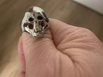 Ring Skull, Verchroomd 21mm, Nieuw