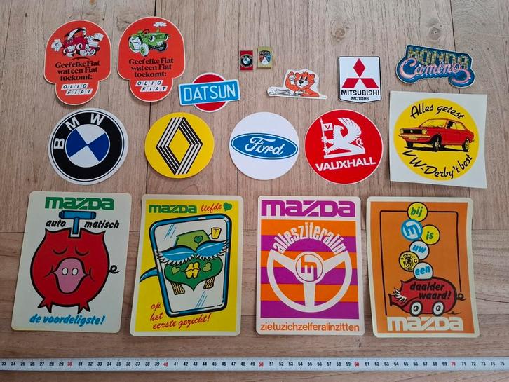Lot vintage stickers - automerken diverse, Verzamelen, Automerken, Motoren en Formule 1, Zo goed als nieuw, Auto's, Ophalen of Verzenden