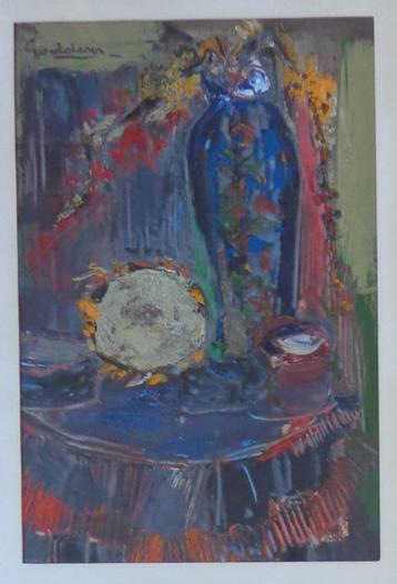 JACK GODDERIS / STILLEVEN/ OLIEVERF PAPIER / 58x48cm / KADER beschikbaar voor biedingen