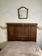 Slaapkamer antiek, Huis en Inrichting, Slaapkamer | Complete slaapkamers, Ophalen, Gebruikt, Twijfelaar, Antiek, houtsnijwerk, stenen blad op dressoir en nachttafel