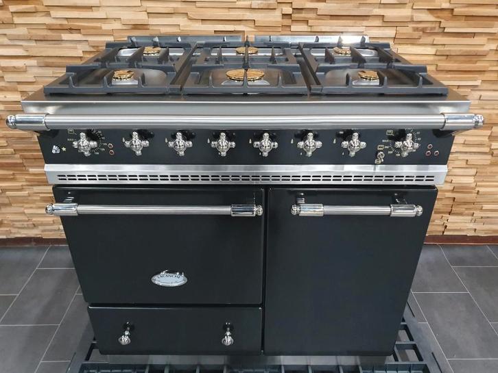 🔥 Poêle Lacanche deluxe 90cm noir  acier inoxydable 2 fours, Electroménager, Cuisinières, Comme neuf, Autoportant, 5 zones de cuisson ou plus