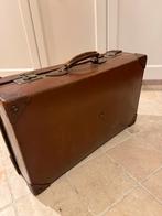 Vintage valies in leder, Antiek en Kunst, Ophalen